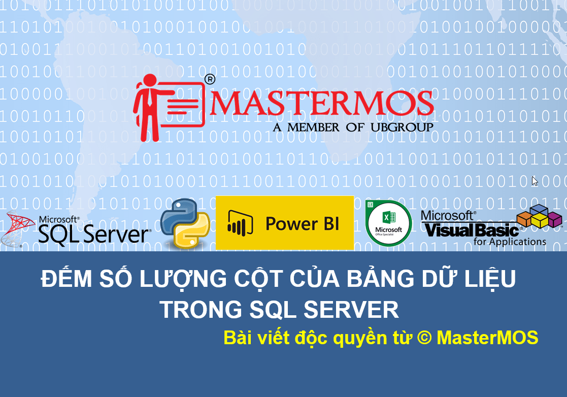 Dem so luong cot cua bang du lieu trong SQL Server_MasterMOS Education